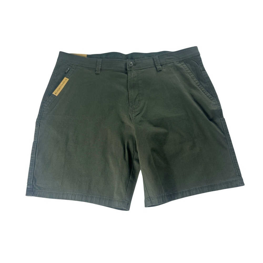 Weatherproof Mens Green Utility Stretch Ripstop Shorts‎ 40W Inseam W6S900SC NEW